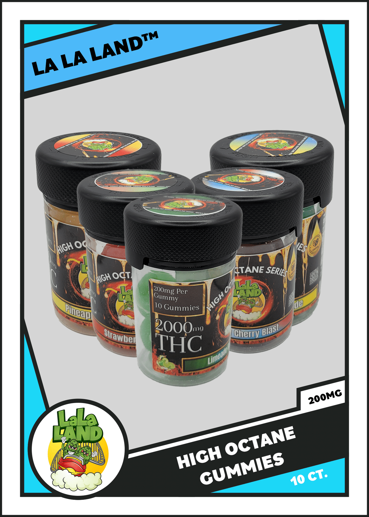 La La Land High Octane Gummies 2000mg, 10 pc.