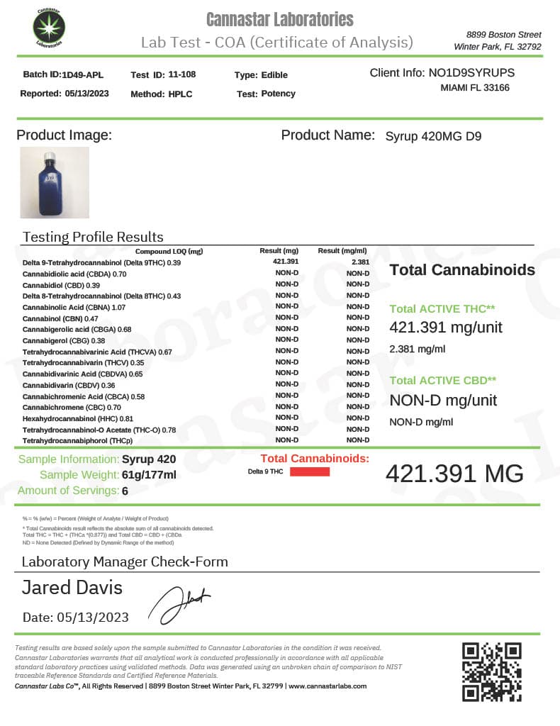 LaLa Land THC Sizzurp 420 mg